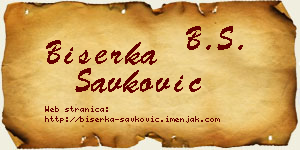 Biserka Savković vizit kartica